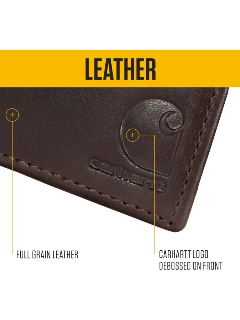 Durable Oil Tan Leather Wallet for Men, Front Pocket & Trifold Design, Perfect